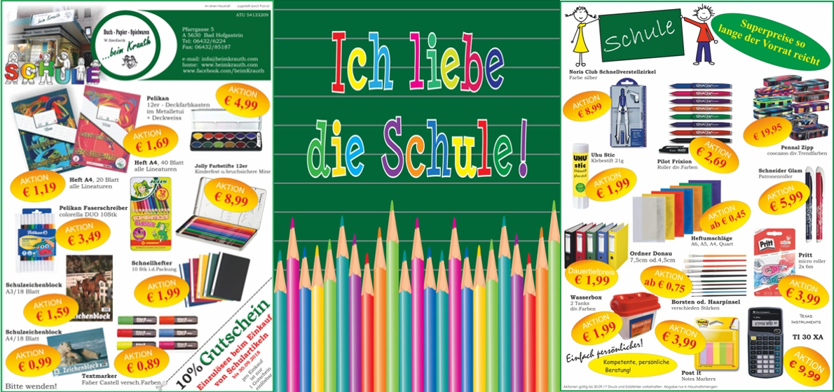 beim Krauth - Superpreise zum Schulanfang