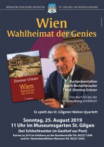 beim Krauth Büchertisch bei der Lesung von Dietmar Grieser in St. Gilgen, 25. August 2020